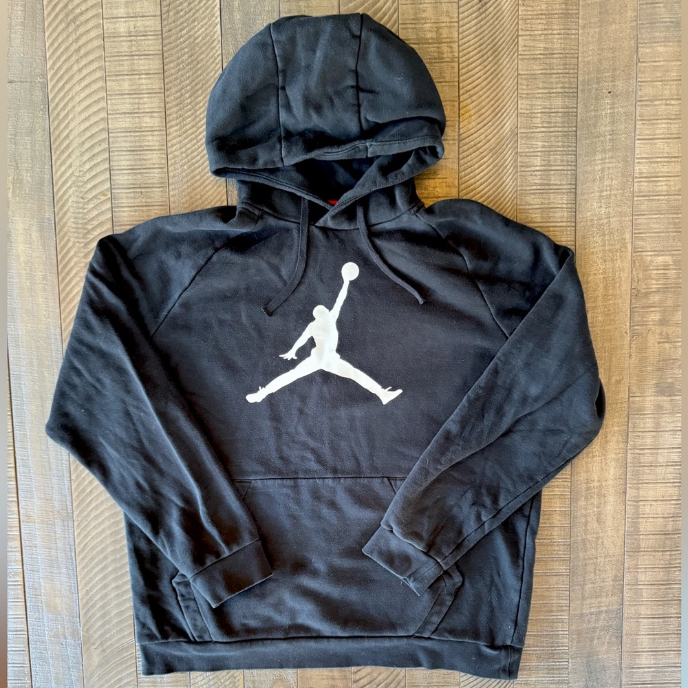 Air Jordan Black Hoodie  - Nike Jordan Jumpan Logo Pullover Hoodie Men’s Size XL